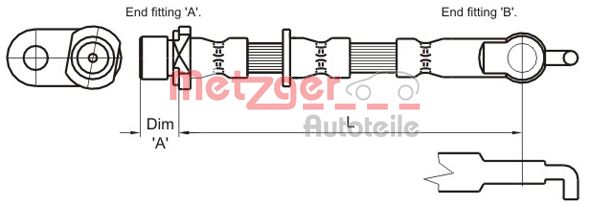 METZGER Тормозной шланг 4110007