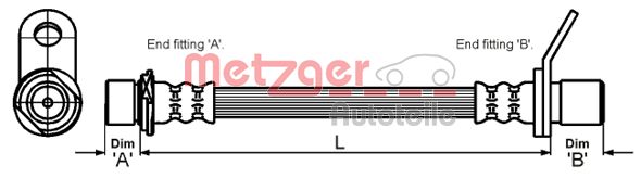 METZGER Тормозной шланг 4110012
