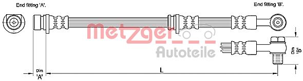 METZGER Тормозной шланг 4110178