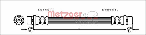 METZGER Тормозной шланг 4110350