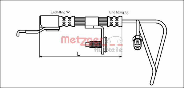 METZGER Тормозной шланг 4112512