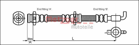 METZGER Тормозной шланг 4114760