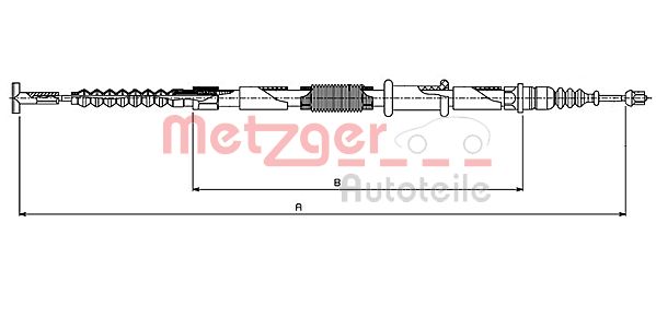 METZGER Тросик, cтояночный тормоз 461.13