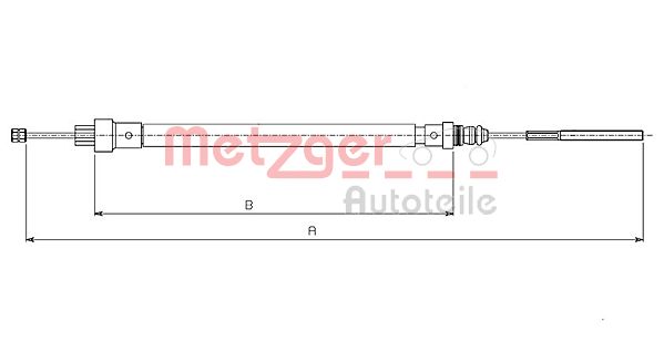METZGER Тросик, cтояночный тормоз 491.3