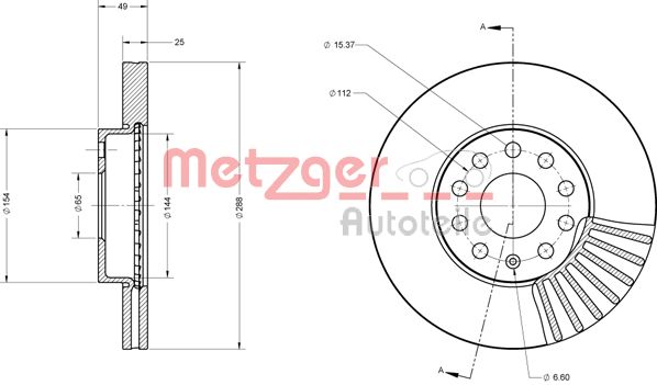 METZGER Тормозной диск 6110021