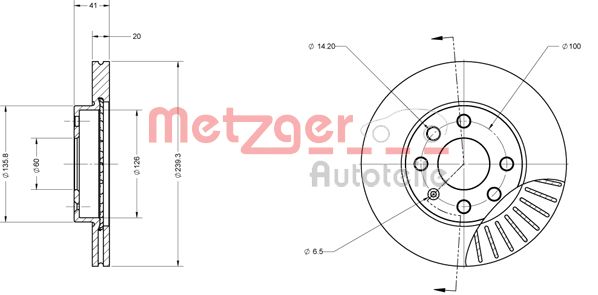 METZGER Тормозной диск 6110054
