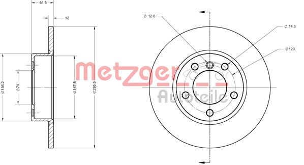 METZGER Тормозной диск 6110057