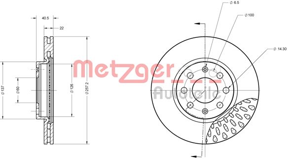 METZGER Тормозной диск 6110075