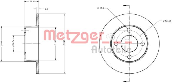 METZGER Тормозной диск 6110106