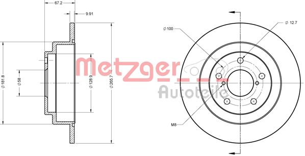 METZGER Тормозной диск 6110110