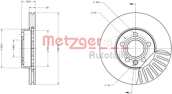 METZGER Тормозной диск 6110114