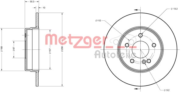 METZGER Тормозной диск 6110115