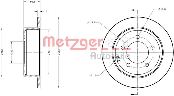 METZGER Тормозной диск 6110122
