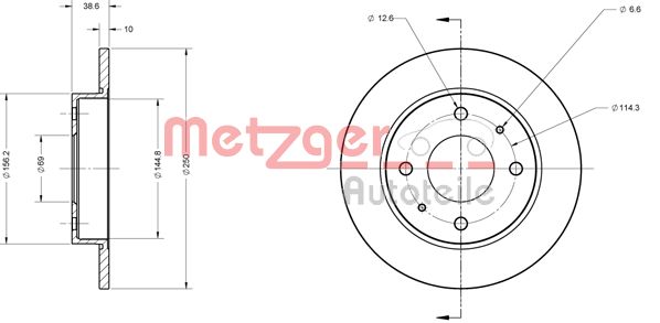 METZGER Тормозной диск 6110123
