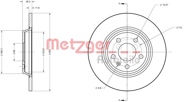METZGER Тормозной диск 6110125
