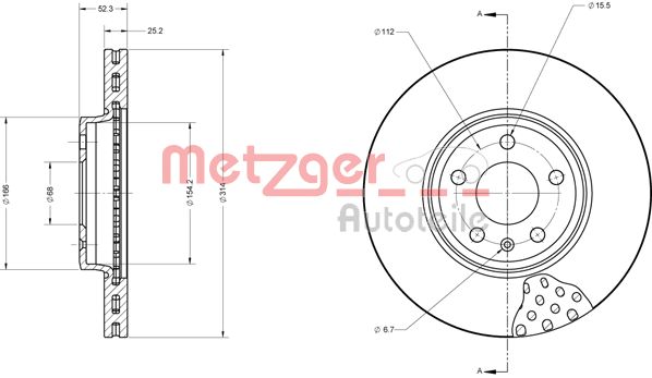 METZGER Тормозной диск 6110138