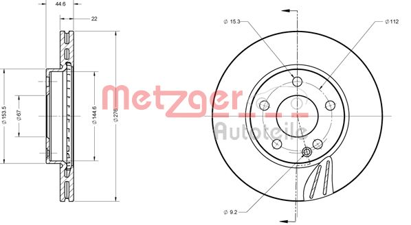METZGER Тормозной диск 6110141
