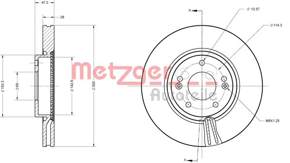 METZGER Тормозной диск 6110155