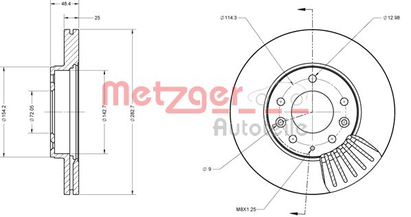 METZGER Тормозной диск 6110159
