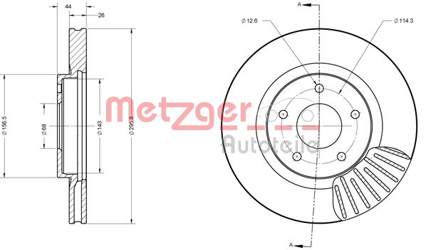 METZGER Тормозной диск 6110177