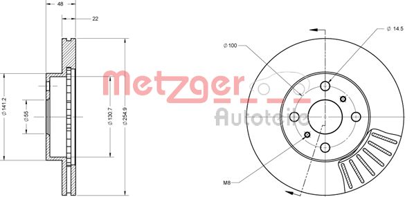 METZGER Тормозной диск 6110212