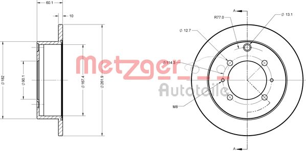 METZGER Тормозной диск 6110221