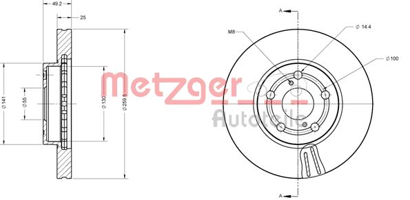 METZGER Тормозной диск 6110280