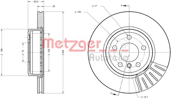 METZGER Тормозной диск 6110319