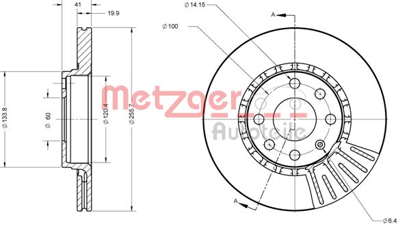 METZGER Тормозной диск 6110336