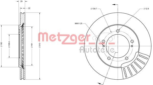 METZGER Piduriketas 6110347