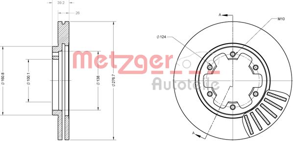 METZGER Тормозной диск 6110357