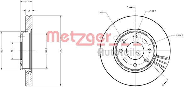 METZGER Тормозной диск 6110360