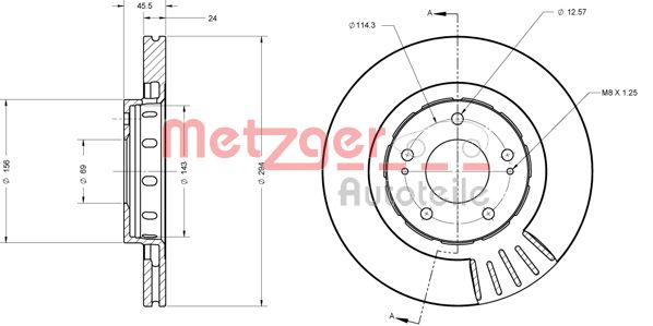 METZGER Тормозной диск 6110375
