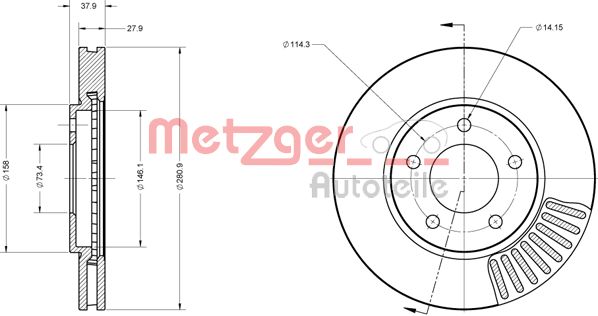 METZGER Piduriketas 6110382