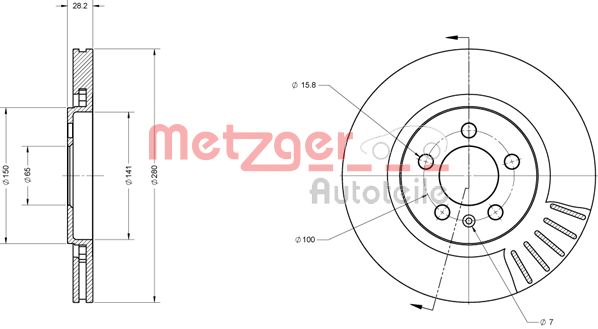 METZGER Тормозной диск 6110385