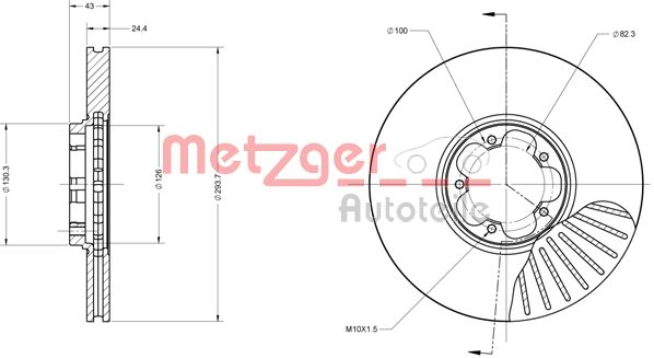 METZGER Тормозной диск 6110405