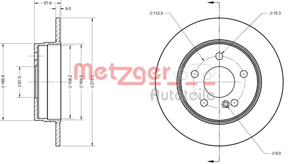 METZGER Тормозной диск 6110423