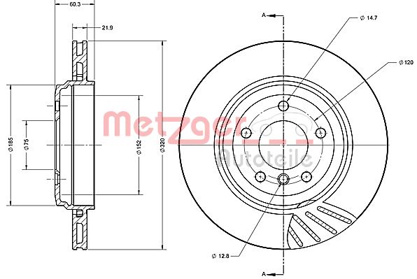 METZGER Тормозной диск 6110435
