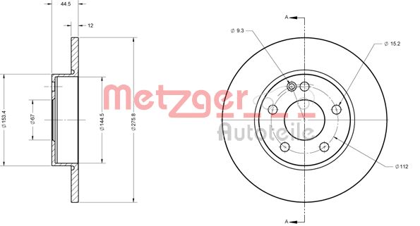 METZGER Тормозной диск 6110445