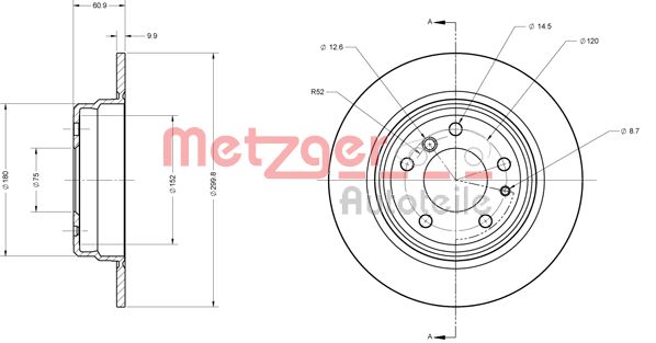 METZGER Тормозной диск 6110447