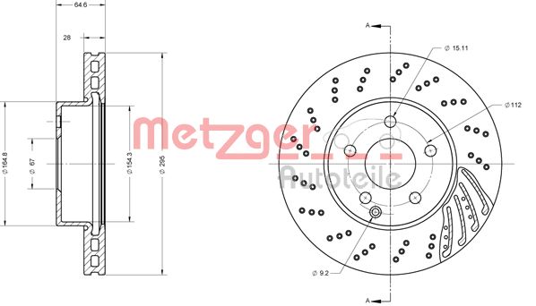 METZGER Тормозной диск 6110453