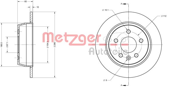 METZGER Тормозной диск 6110492