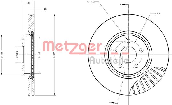 METZGER Тормозной диск 6110503