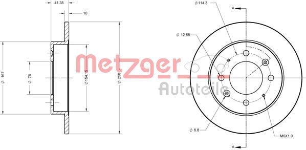 METZGER Тормозной диск 6110510