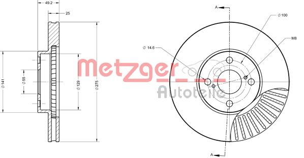 METZGER Тормозной диск 6110548