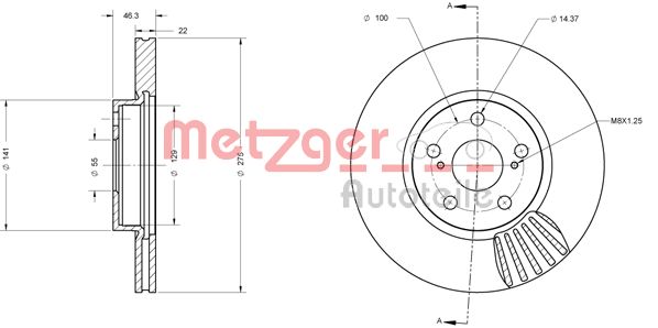 METZGER Тормозной диск 6110577