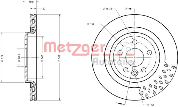 METZGER Тормозной диск 6110590