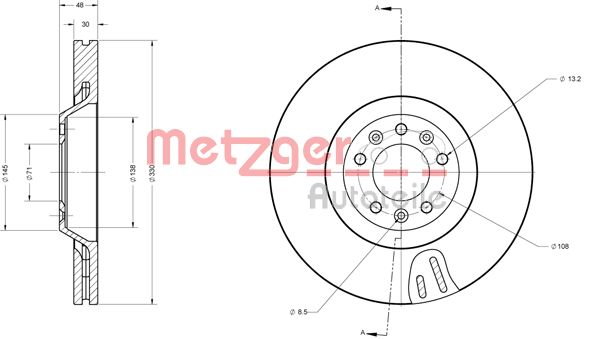 METZGER Тормозной диск 6110598