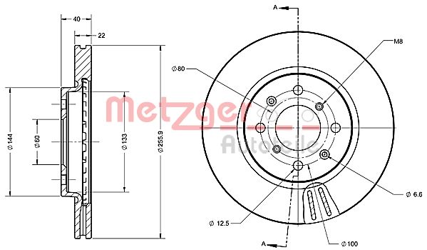 METZGER Тормозной диск 6110603