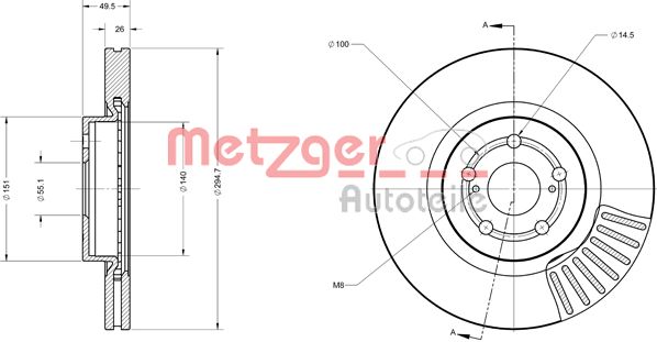 METZGER Тормозной диск 6110612